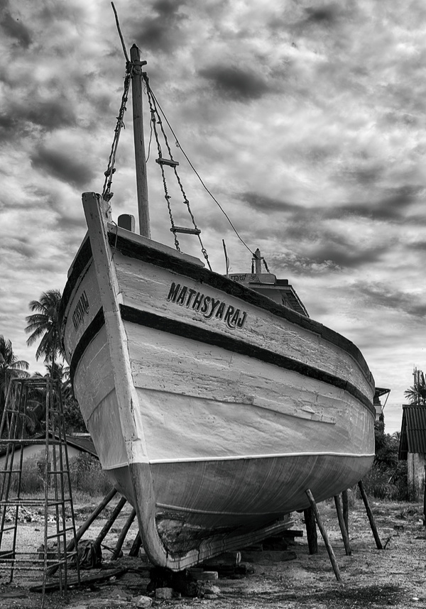 Fishing Boat Getting Repaired