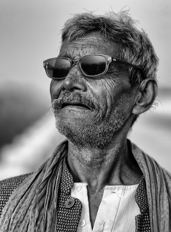 Villager looking at sun