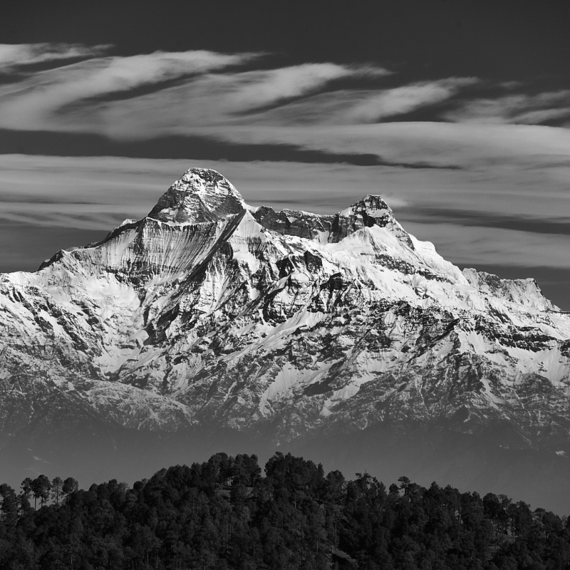 Nanda Devi on a cloudy day