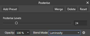 Posterize tool in Affinity Photo