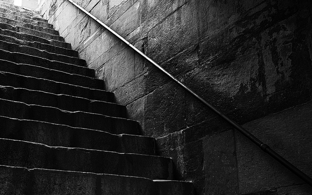 Stairs leading to light