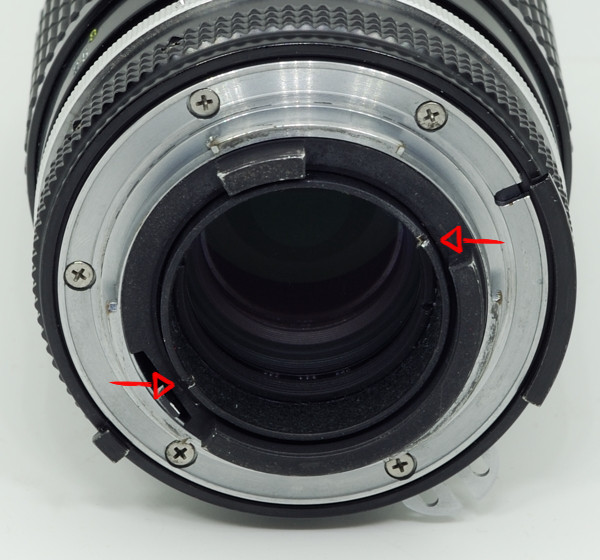 Opening marks on lens holding ring