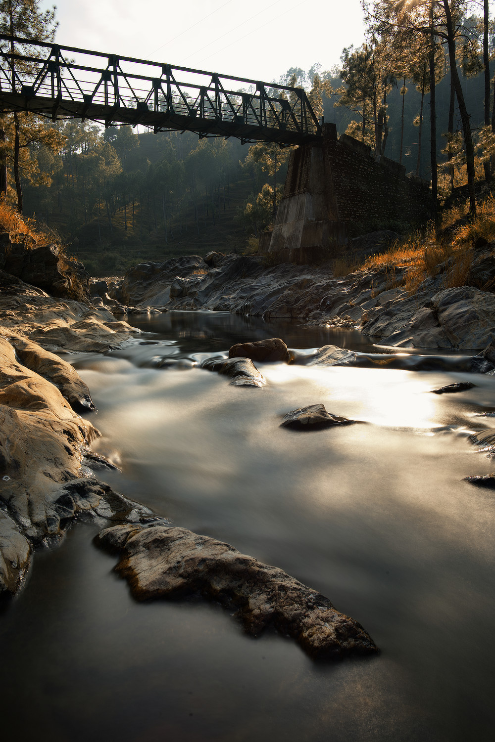 Bridge over a mountain stream