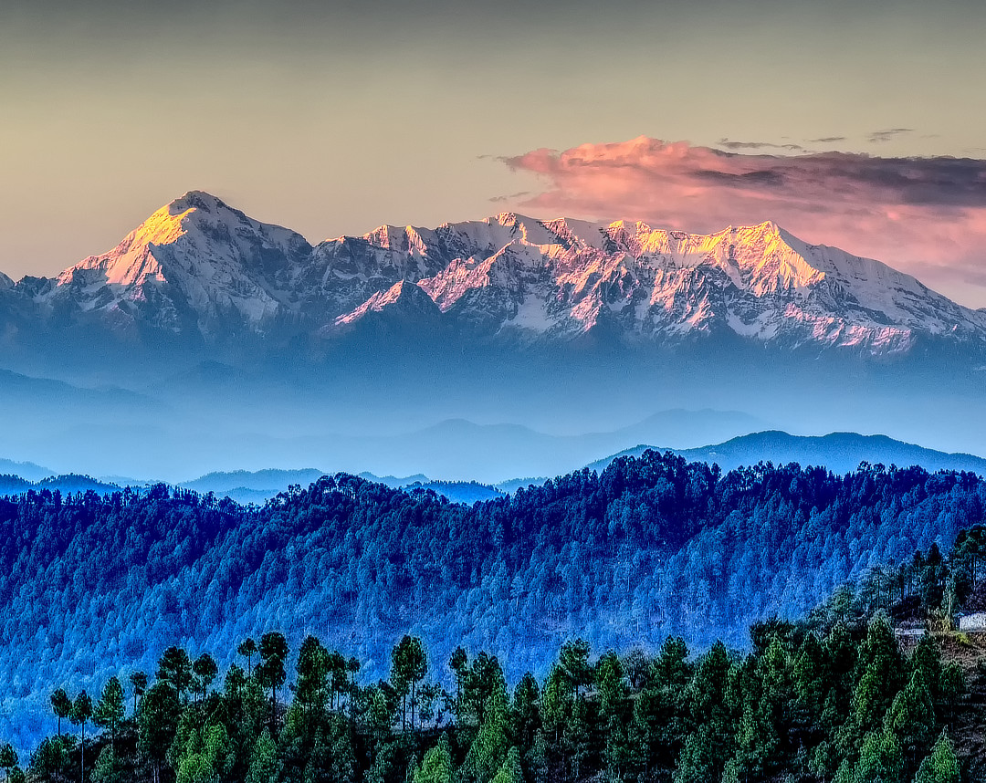 View of the hills from Maini's Hill Cottages
